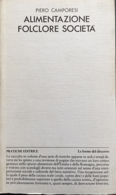 Copertina  Alimentazione, folclore, società