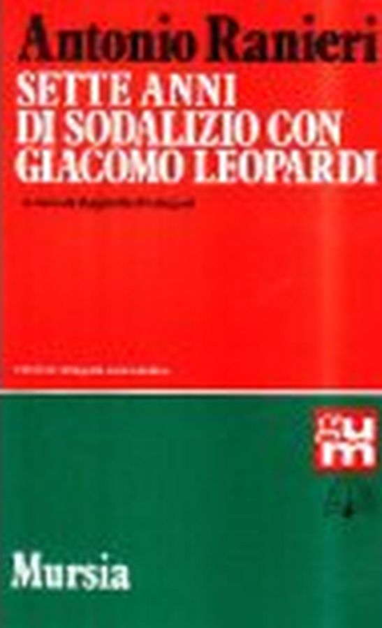 Copertina  Sette anni di sodalizio con Giacomo Leopardi